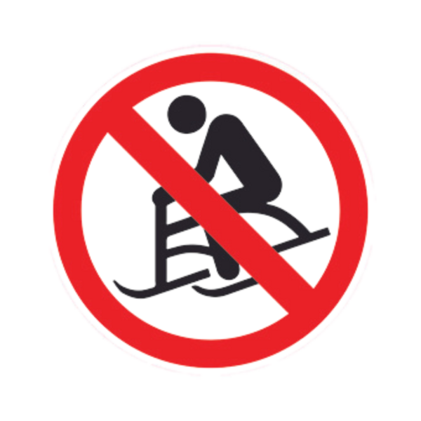 Balise Sticker Interdit luge BALI-STI107